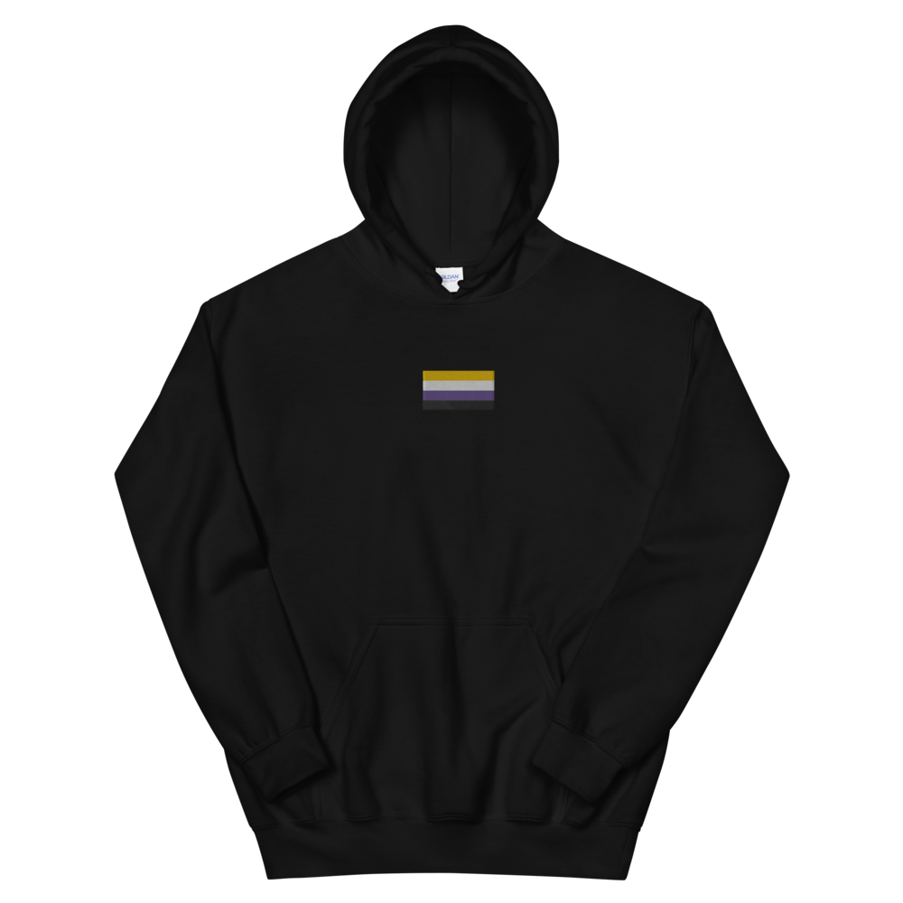 Nonbinary Flag Embroidered Hoodie